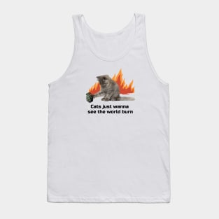 Cat with a grenade Tank Top